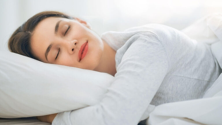 Woman sleeping peacefully.