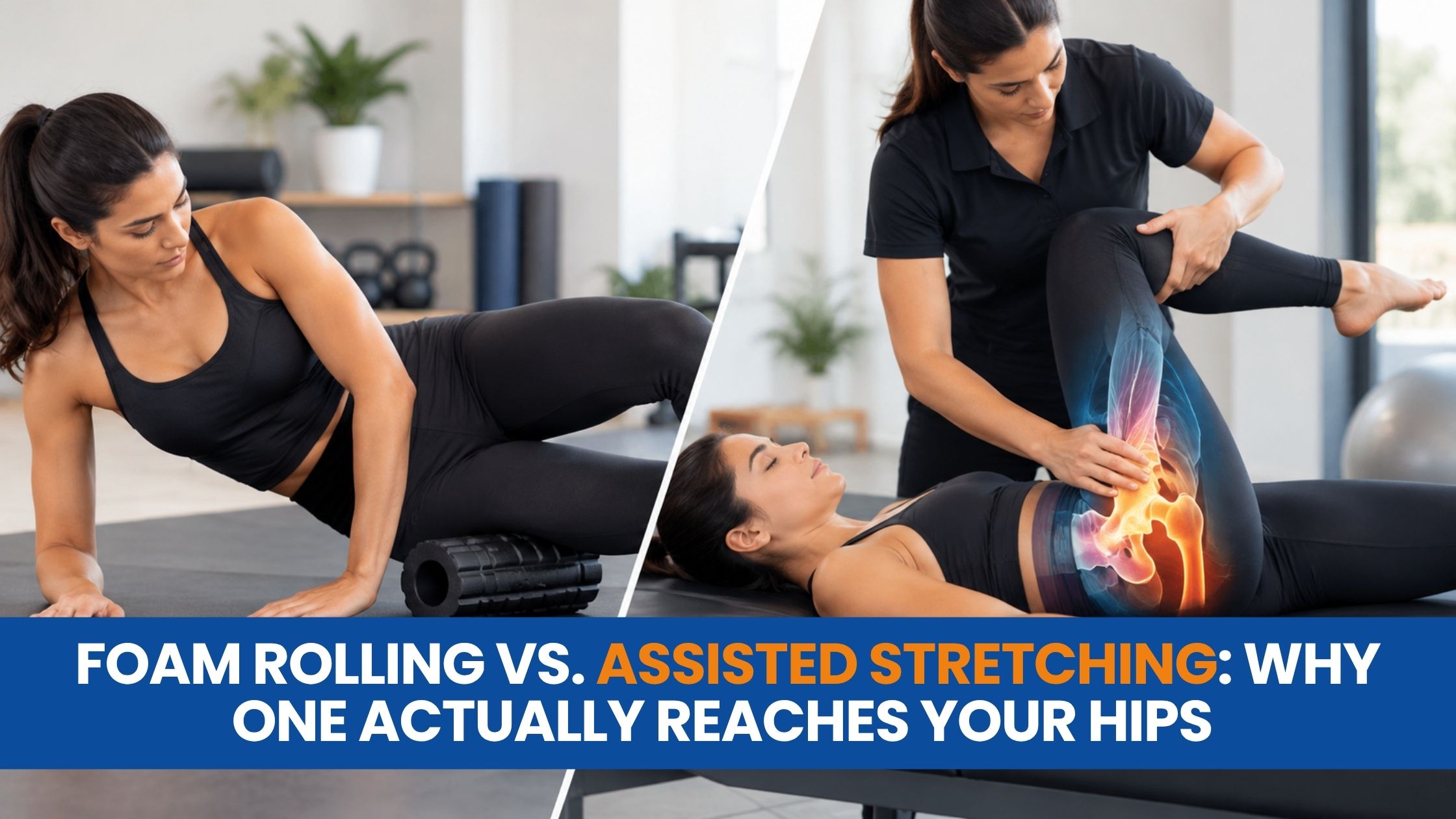 Foam Rolling vs. Assisted Stretching: Why One Actually Reaches Your Hips